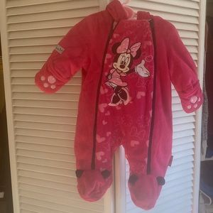 Newborn Disney Minnie Mouse Romper suit warm and snuggly
